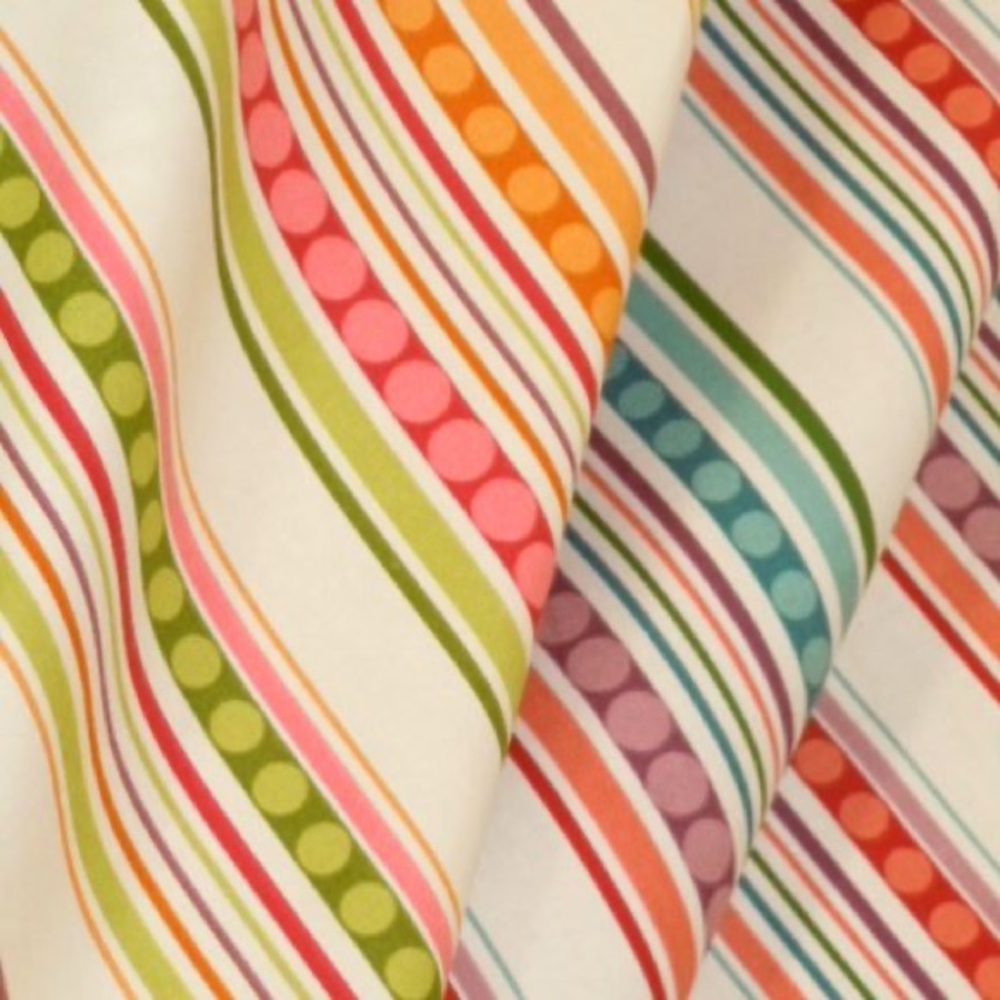 Groovin retro stripe in Salsa Orange Pink Green